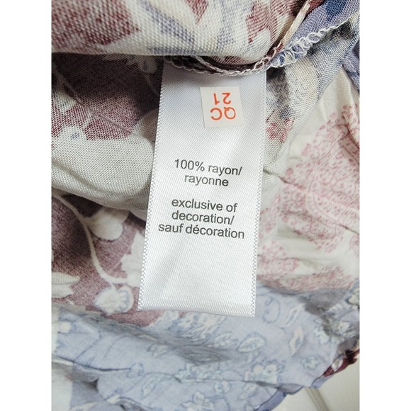 Maurice's XS Floral Patchwork Print‎ Long Sleeve Smocked Blouse NEW - Picture 7 of 7